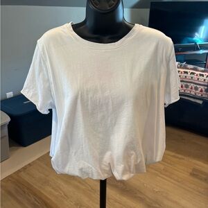 Elegant White Short Sleeve Women's Tee